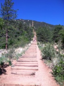 Manitou Incline from the bottom looking up